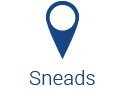 Map marker for Sneads, Florida
